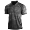 Camisa polo táctica de camuflaje para hombre manga corta deportiva estilo gris oscuro nuevo - 3XL / Tops / Camo Oscuro (HJ-1225-J53)