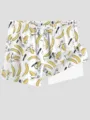 Men's quick-dry beach shorts with banana print casual summer board shorts for men - XS / Bottoms / HJ-HD White