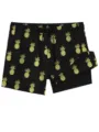 Men's Black Pineapple Print Double Layer Quick Dry Beach Board Shorts Swim Trunks for Summer - HJ-HD Black (Pineapple)