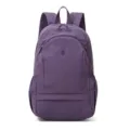 Casual purple backpack for women, lightweight nylon school bookbag for daily travel and commute. - Purple