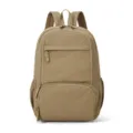 Casual nylon backpack for men and women, multi-pocket school bag for daily travel use. - Dark Khaki