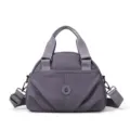 Women nylon casual handbag versatile shoulder crossbody tote bag with multi-layer capacity. - Purple