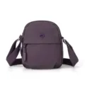 Casual purple nylon crossbody bag, lightweight daily shoulder bag for modern women. - Purple