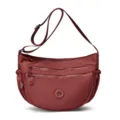 Women nylon crossbody bag multi pocket casual shoulder bag versatile underarm bag - Red