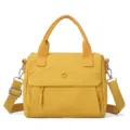 Yellow casual crossbody shoulder bag with dual top handles and adjustable strap for daily use. - Yellow