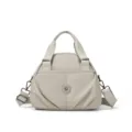 Lightweight nylon shoulder bag for women, casual daily crossbody bag with multi pockets. - Khaki