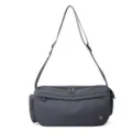 Stylish grey nylon crossbody bag for women, large capacity casual shoulder bag for daily commute. - Gray