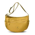 Women nylon crossbody shoulder bag multi pocket casual multi-layer hobo handbag yellow - Yellow