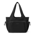 Μεγάλη νάιλον τσάντα ώμου shopper casual ταξιδιού για γυναίκες καθημερινή εργασία - Μαύρο
