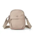 Casual nylon crossbody bag for women, lightweight small shoulder bag in khaki variant. - Khaki