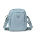 Light blue small crossbody shoulder bag multi-compartment casual lightweight daily handbag for women - Blue