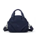 Women nylon crossbody bag casual commuter shoulder handbag large capacity multi layer design. - Dark Blue