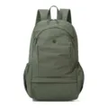 Casual green nylon backpack for women, lightweight daily commuter and travel daypack. - Green