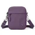 Minimalist purple crossbody phone bag for women, stylish casual shoulder bag with strap. - Purple