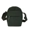 Dark green minimalist canvas crossbody phone bag, casual mini shoulder bag for women daily use. - Green