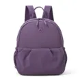 Women casual canvas backpack lightweight small travel daypack stylish daily school bag - Purple