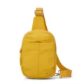 Sac bandoulière léger en nylon pour femmes, pochette de poitrine de loisirs en voyage. - Jaune