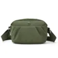 Green oxford cloth crossbody bag, stylish casual multi-layer shoulder bag for women. - Dark Green