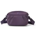 Casual purple nylon crossbody bag, multi-layer stylish shoulder phone bag for women. - Purple