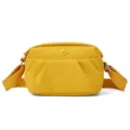 Yellow oxford cloth crossbody bag, stylish casual multi-layer shoulder bag for women. - Yellow