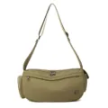 Khaki nylon crossbody shoulder bag, versatile casual daily messenger bag for women. - Khaki