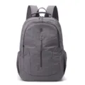 Grey business casual backpack large capacity waterproof travel school daypack for men and women - Vanilla Cream