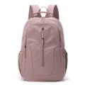 Stylish waterproof nylon backpack casual travel daypack for men and women dusty rose - Lotus root pink