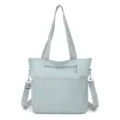 Light blue casual nylon tote bag for women, large capacity daily commuting shoulder bag - Blue