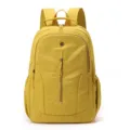Yellow casual backpack for travel and daily use, large capacity lightweight waterproof daypack. - Egg Yolk Yellow