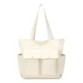 Large capacity tote bag women commuting shoulder bag casual style casual daily style - Off White