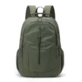 Green waterproof travel backpack, large capacity business casual school bag for daily use. - Matcha Foam