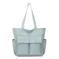 Large capacity tote bag for women shoulder casual commuting bag stylish handbag laptop bag - Blue