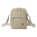 Casual nylon crossbody bag for women, lightweight daily shoulder purse with zipper pockets. - Cotton Cream