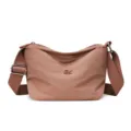 Women Casual Nylon Crossbody Bag Waterproof Small Shoulder Bag Everyday Travel Purse - Brick Red