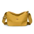 Yellow Nylon Crossbody Bag, Casual Multi-Layer Solid Color Shoulder Bag for Women Daily - Yellow