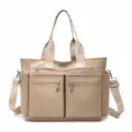 Khaki Nylon Multi-Pocket Women Crossbody Bag Casual Large Capacity Shoulder Handbag Style - Khaki