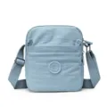 Casual multi-compartment nylon crossbody bag, lightweight waterproof shoulder bag for women. - Blue