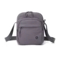Casual nylon crossbody shoulder bag for women, lightweight everyday phone purse, grey. - Vanilla Cream