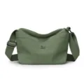 Women nylon crossbody bag casual versatile solid color shoulder bag multi-layer phone bag - Green
