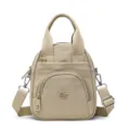 Bolso bandolera impermeable de nailon para mujer bolso casual minimalista caqui var - Caqui