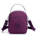 Purple Oxford cloth mini backpack, versatile women's casual shoulder and crossbody bag. - Purple
