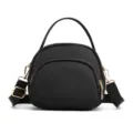 Women casual nylon crossbody bag multi-pocket small shoulder handbag black fashion purse - Black