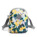Camouflage crossbody shoulder bag for women, mini oxford cloth daily casual messenger bag. - Yellow Map