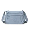 Light blue nylon crossbody bag casual multi-pocket shoulder bag for daily use travel - Blue