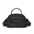 Fashionable black casual women crossbody bag, lightweight portable shoulder bag. - Black