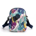 Floral Print Oxford Cloth Mini Crossbody Bag, Casual Daily Women Shoulder Handbag - Jungle Block