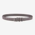 Damen vielseitiger Echtleder Gürtel 2.5cm breit mit Metallschnalle für Jeanshose. - 105cm / Dunkelgrau