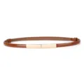 Women brown patent leather thin belt with gold buckle elegant waist strap for dress coat - Patent Camel