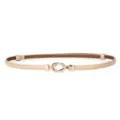 Ceinture fine en cuir verni pour femme avec boucle élégante en métal doré en forme de nœud. - Cuir Verni Kaki