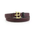 Ceinture en cuir pour femme bordeaux avec boucle dorée B accessoire élégant pour taille - 100cm / Café Patchwork Noir